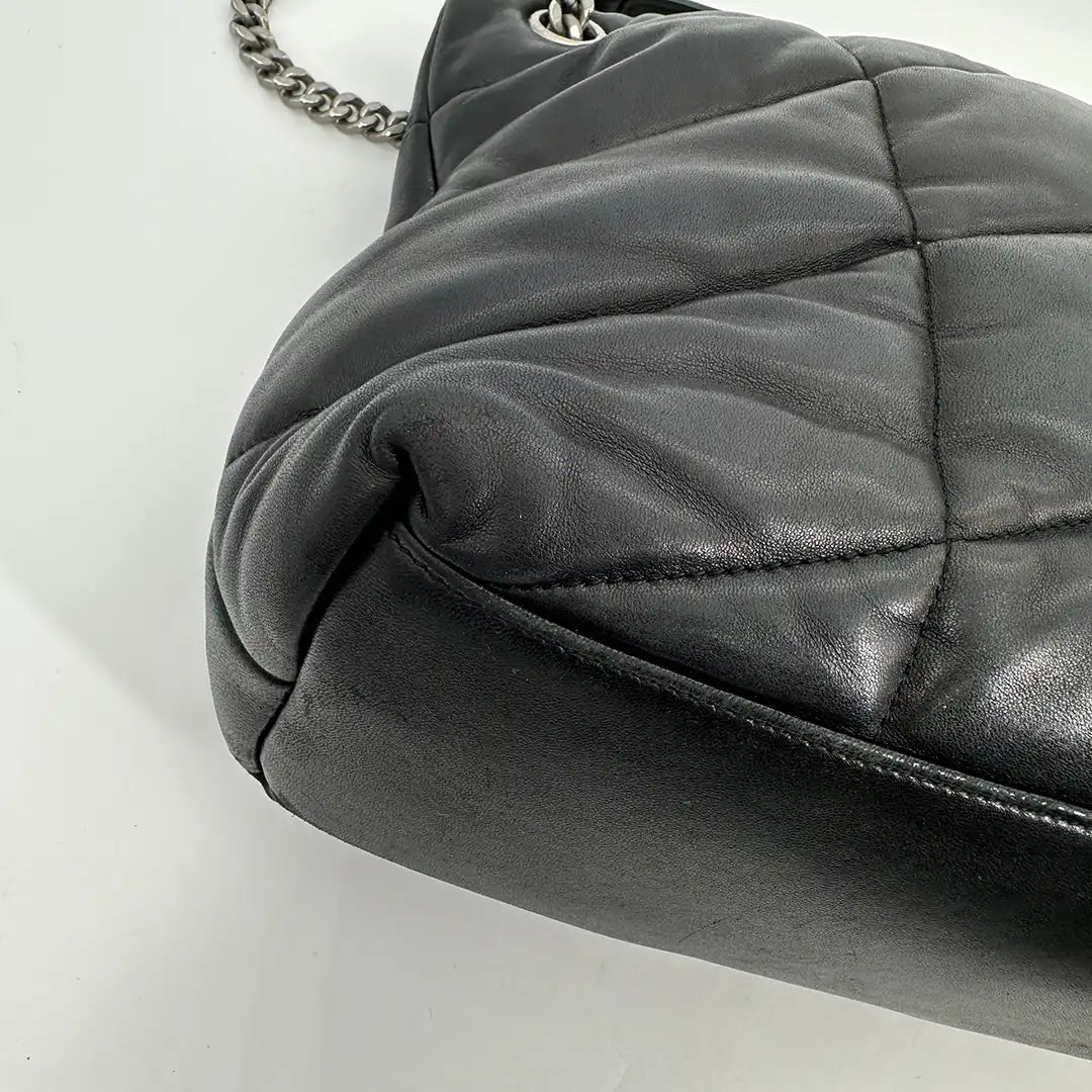 Saint Laurent LouLou Puffer Medium Handtasche schwarz Lammleder / gut Saint Laurent