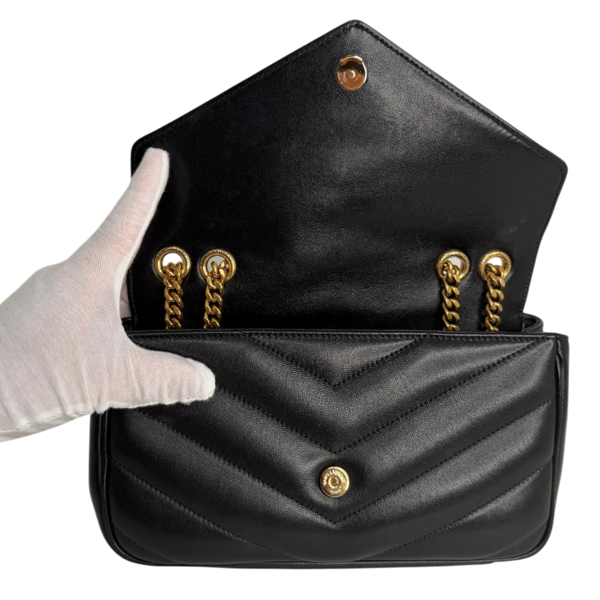 Saint Laurent LouLou Small Lammleder schwarz 2025 Saint Laurent