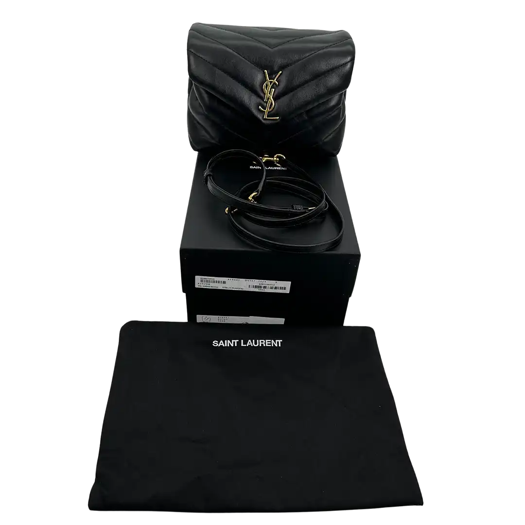 Saint Laurent YSL LouLou Toy schwarz goldene Hardware Leder Fullset / sehr gut Saint Laurent