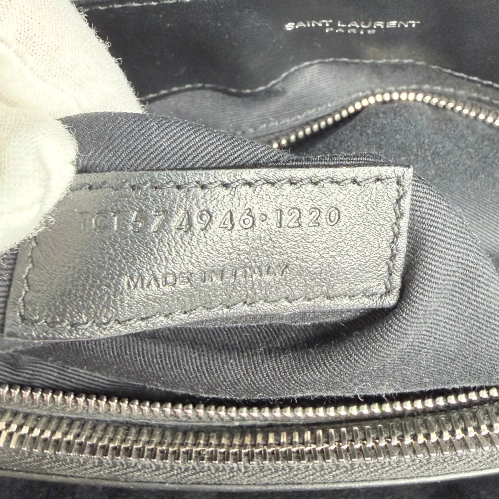 Saint Laurent LouLou Medium Leder schwarz silberne Hardware Fullset Saint Laurent