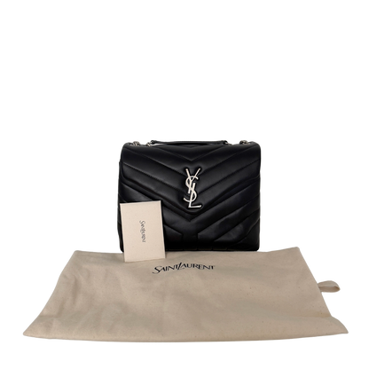 Saint Laurent YSL LouLou Small schwarz silberne Hardware / neuwertig Saint Laurent