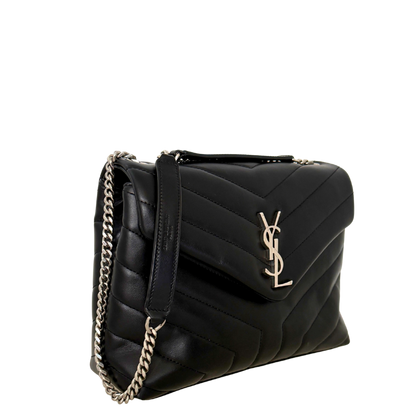 Saint Laurent YSL LouLou Small schwarz silberne Hardware / neuwertig Saint Laurent