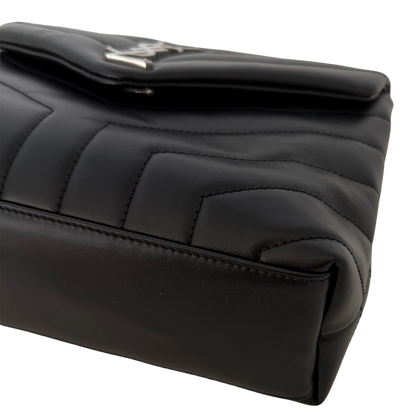 Saint Laurent YSL LouLou Small schwarz silberne Hardware / neuwertig Saint Laurent
