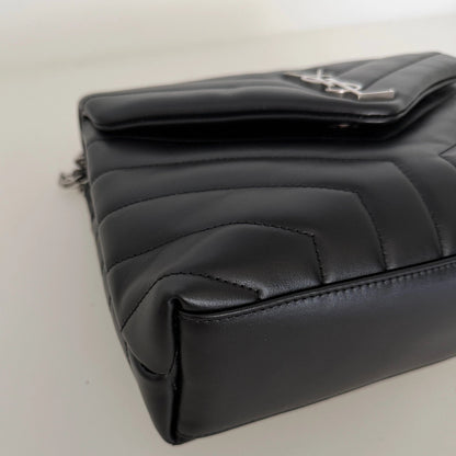 Saint Laurent YSL LouLou Small schwarz silberne Hardware / neuwertig Saint Laurent