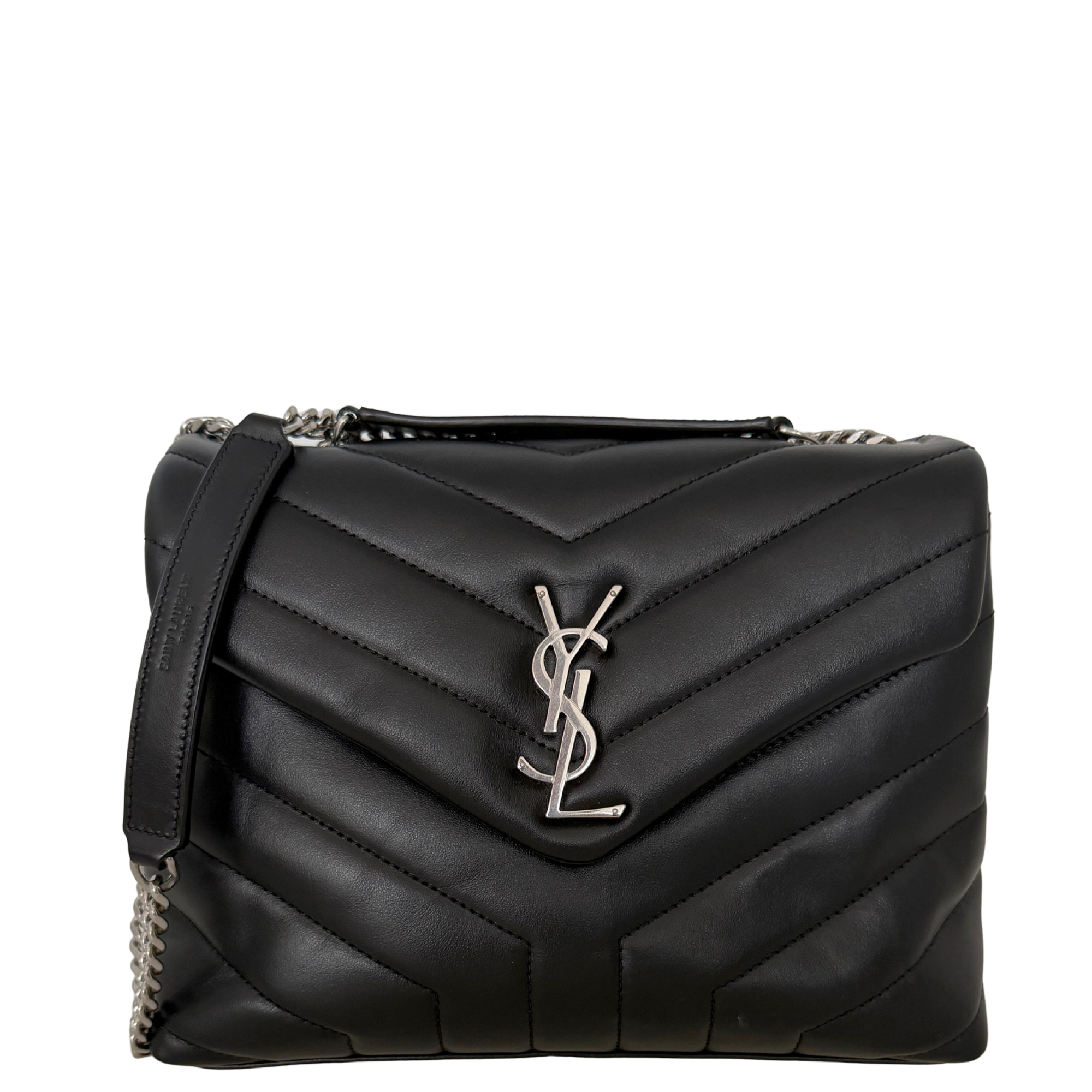Saint Laurent YSL LouLou Small schwarz silberne Hardware / neuwertig Saint Laurent
