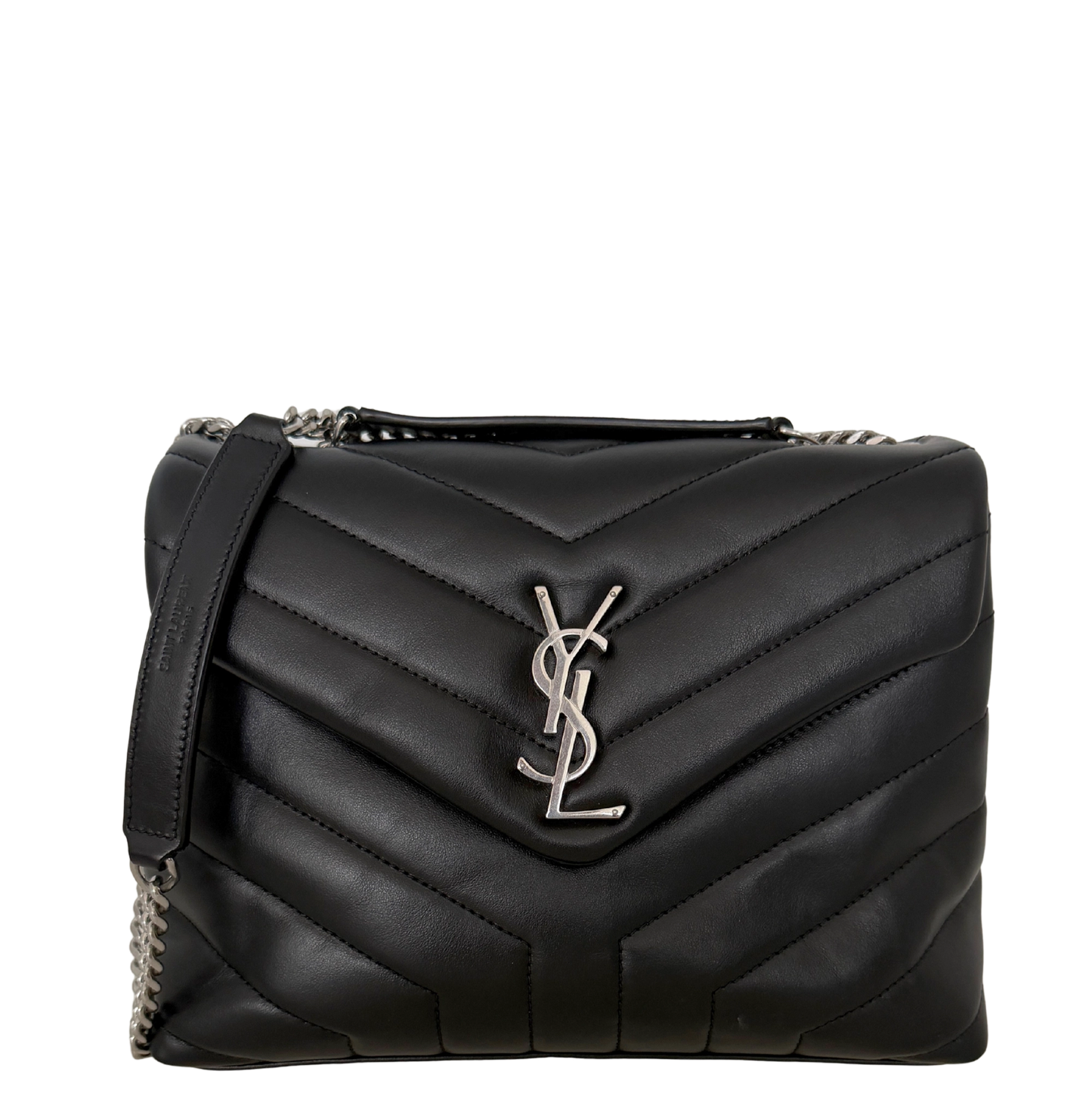Saint Laurent YSL LouLou Small schwarz silberne Hardware / neuwertig Saint Laurent