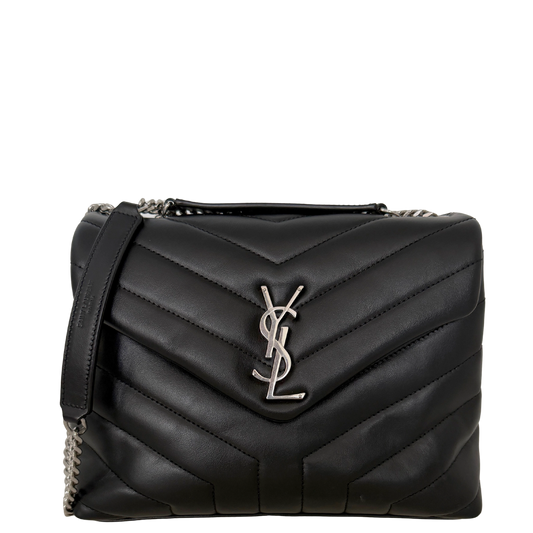 Saint Laurent YSL LouLou Small schwarz silberne Hardware / neuwertig Saint Laurent