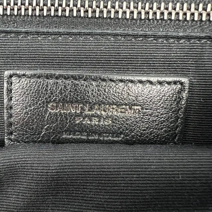 Saint Laurent Niki Large knittriges Vintage Leder schwarz / sehr gut Saint Laurent