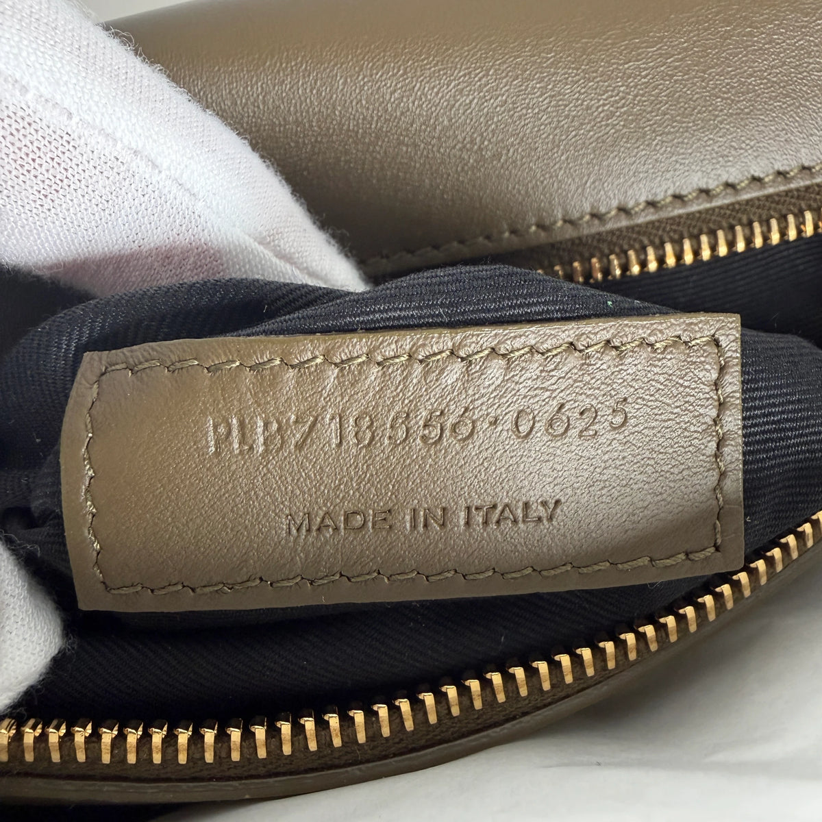 Saint Laurent Niki Satchel Wildleder New Barley Olivgrün Gold – Ansicht 8