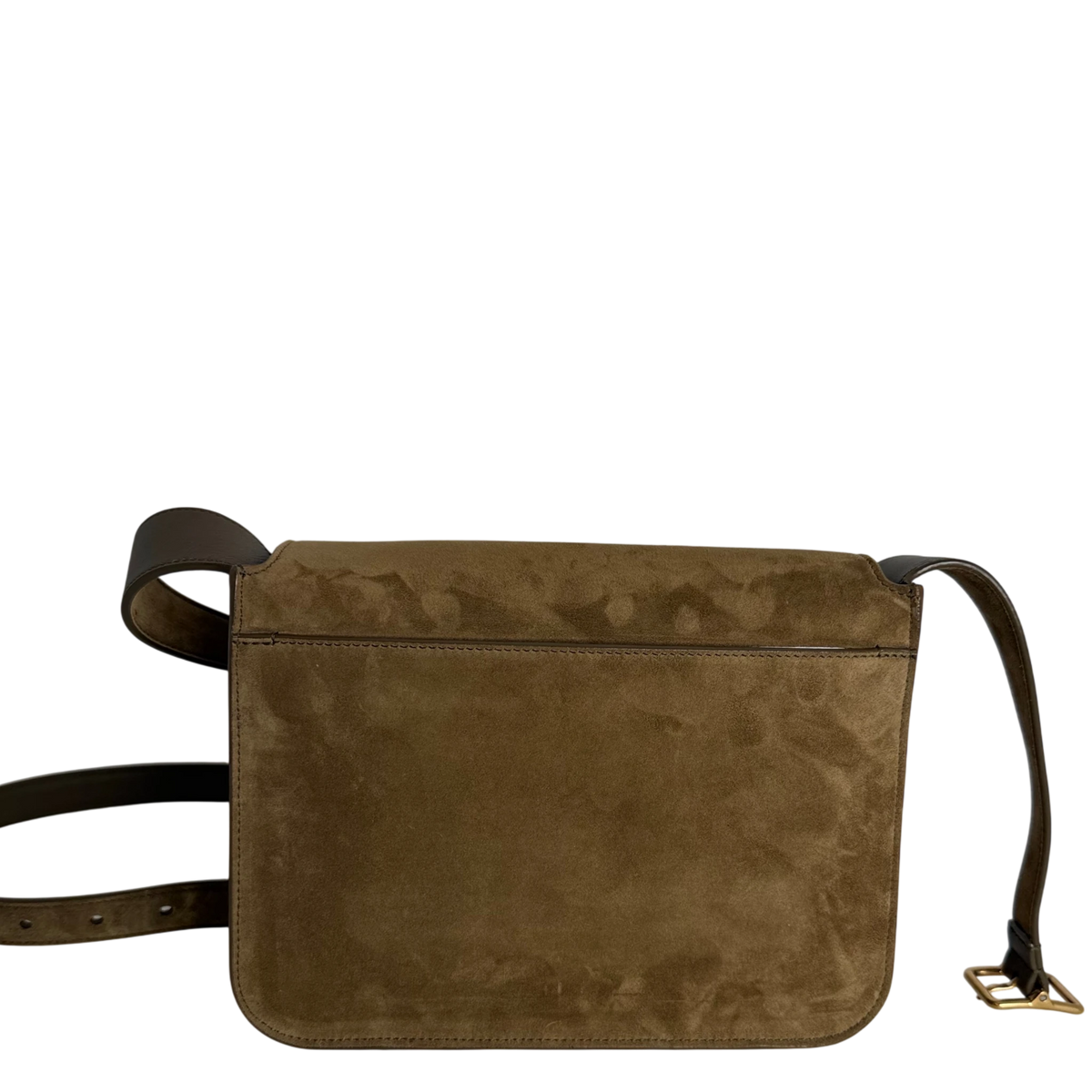 Saint Laurent Niki Satchel Wildleder New Barley Olivgrün Gold – Ansicht 3