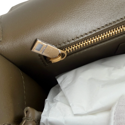 Saint Laurent Niki Satchel Wildleder New Barley Olivgrün Gold – Ansicht 10