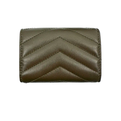 Saint Laurent Origami Trifold Leder Geldbörse light musk / sehr gut Saint Laurent