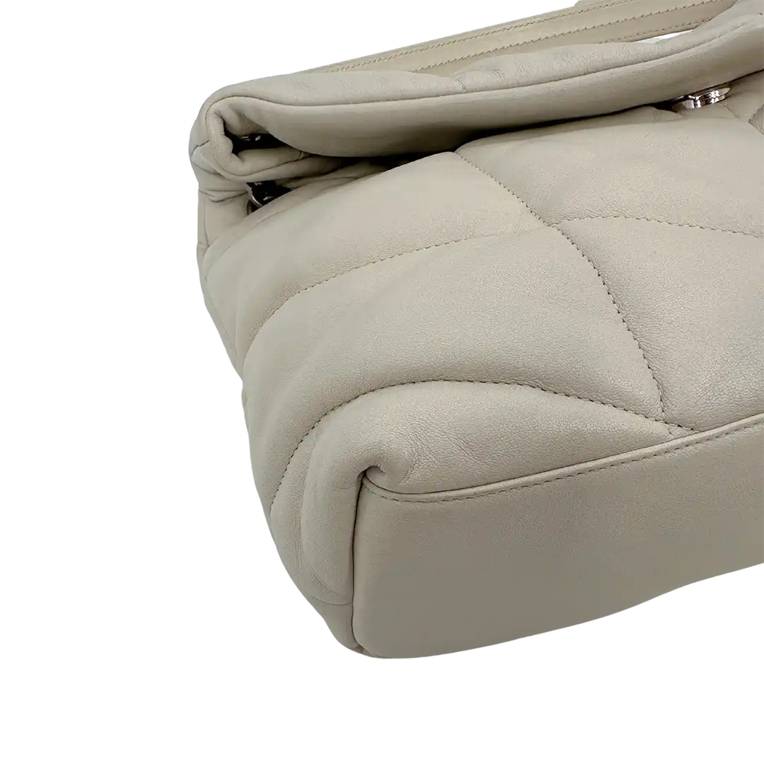 Saint Laurent LouLou Puffer Medium Handtasche Ivory Lammleder / sehr gut Saint Laurent