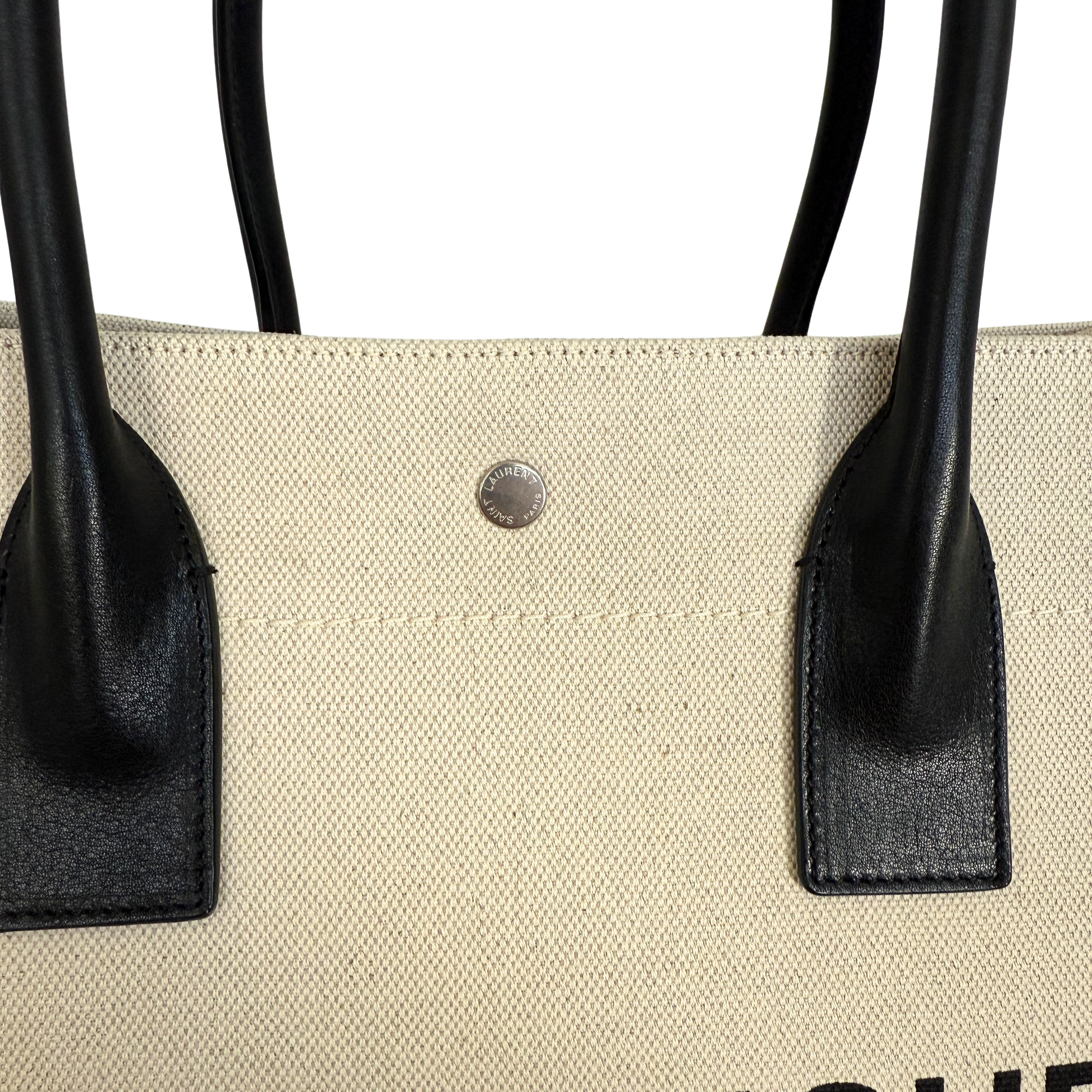 Saint Laurent Large Tote Tasche Rive Gauche Beige / sehr gut Saint Laurent
