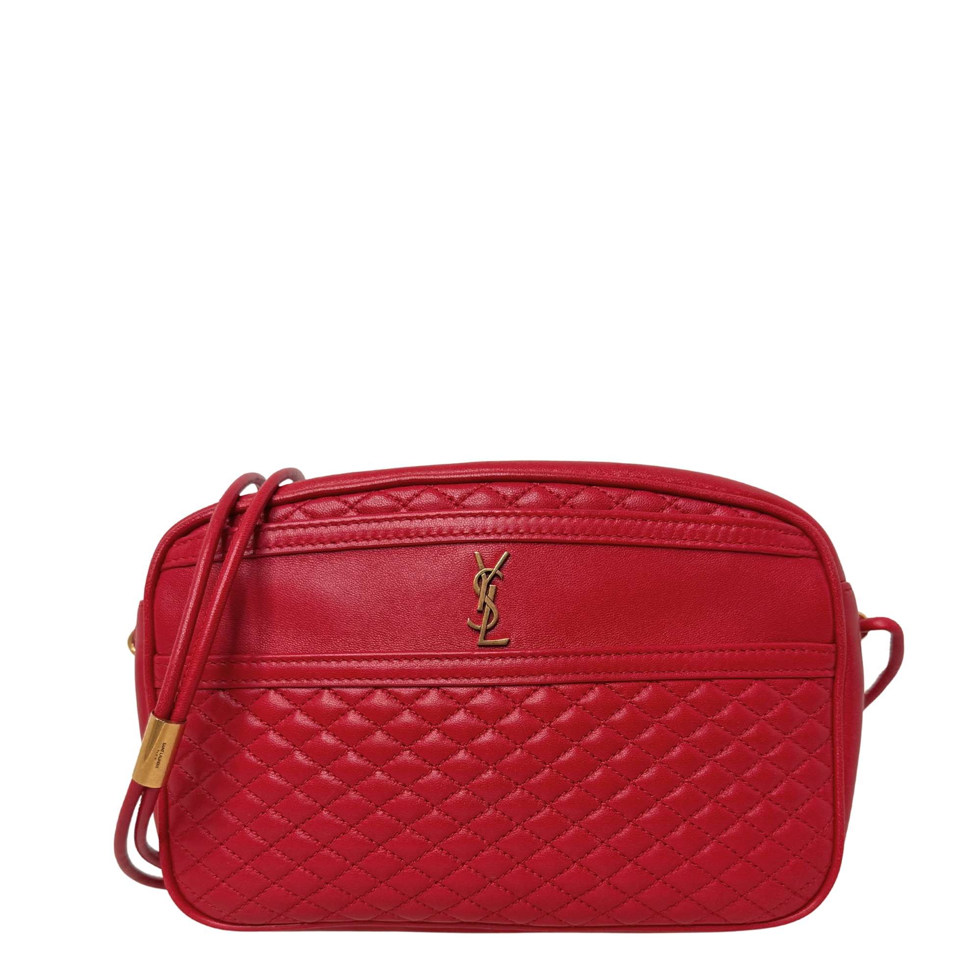 Saint Laurent Victoire Camera Bag rot Lammleder / sehr gut Saint Laurent