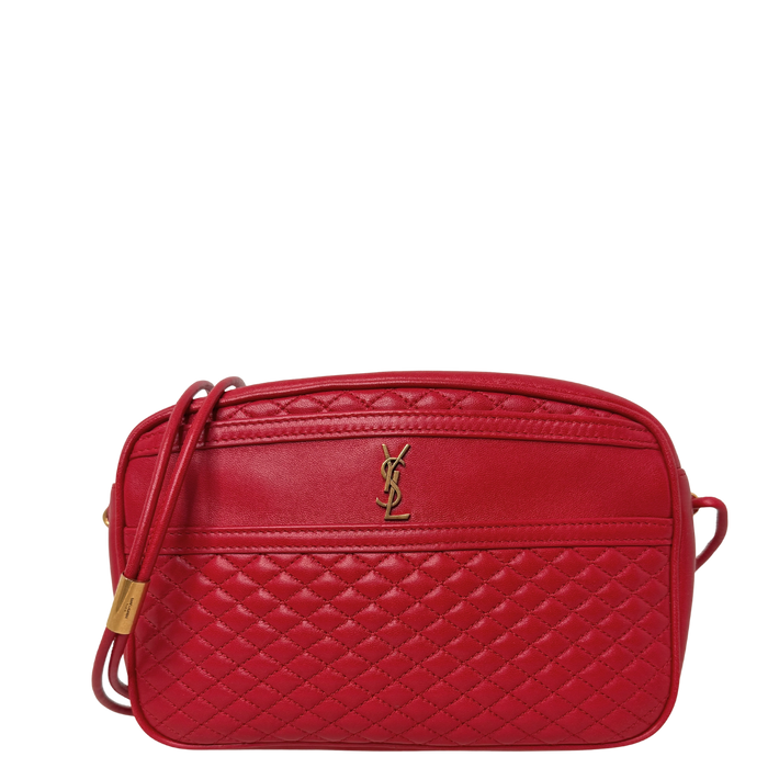 Saint Laurent Victoire Camera Bag rot Lammleder / sehr gut Saint Laurent