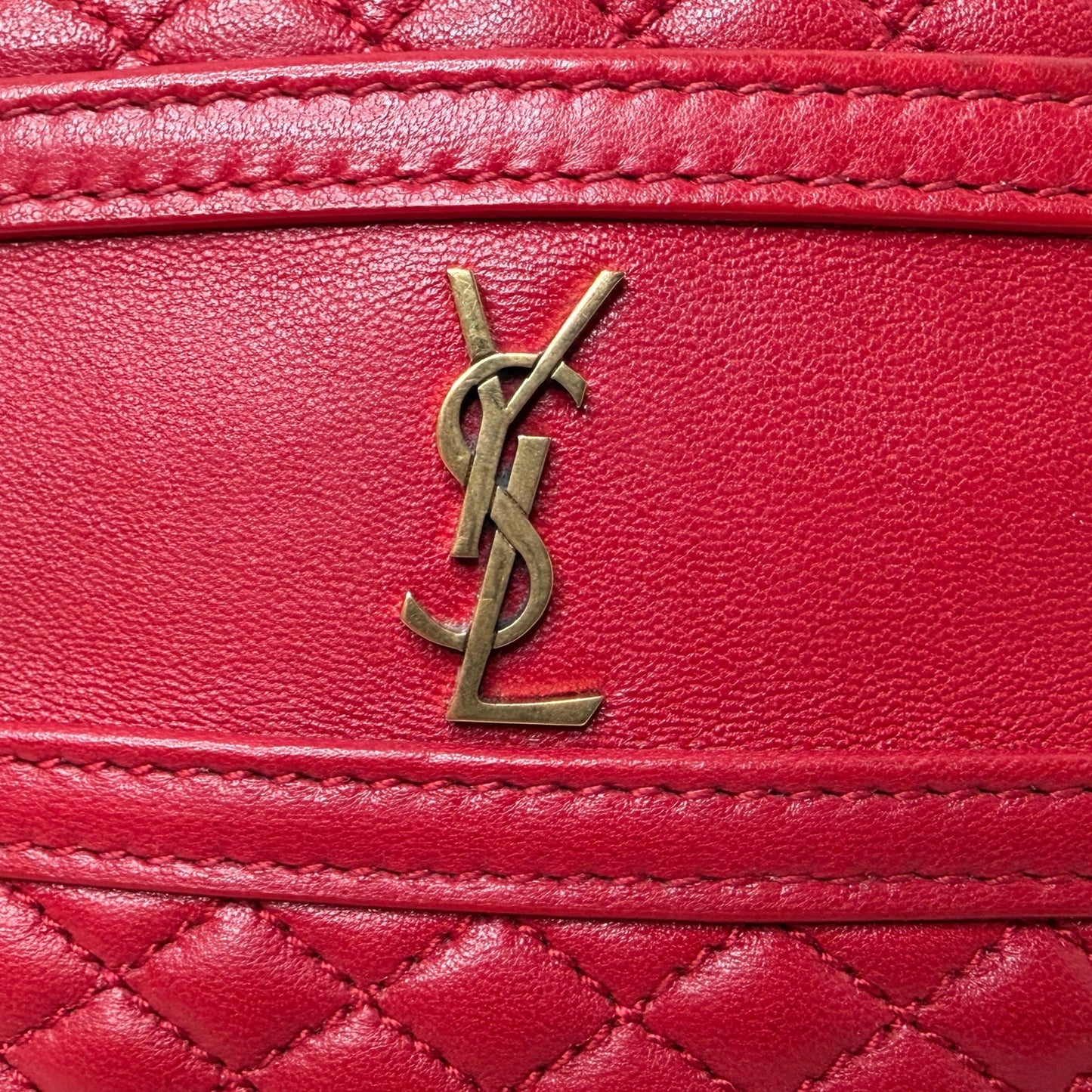 Saint Laurent Victoire Camera Bag rot Lammleder / sehr gut Saint Laurent