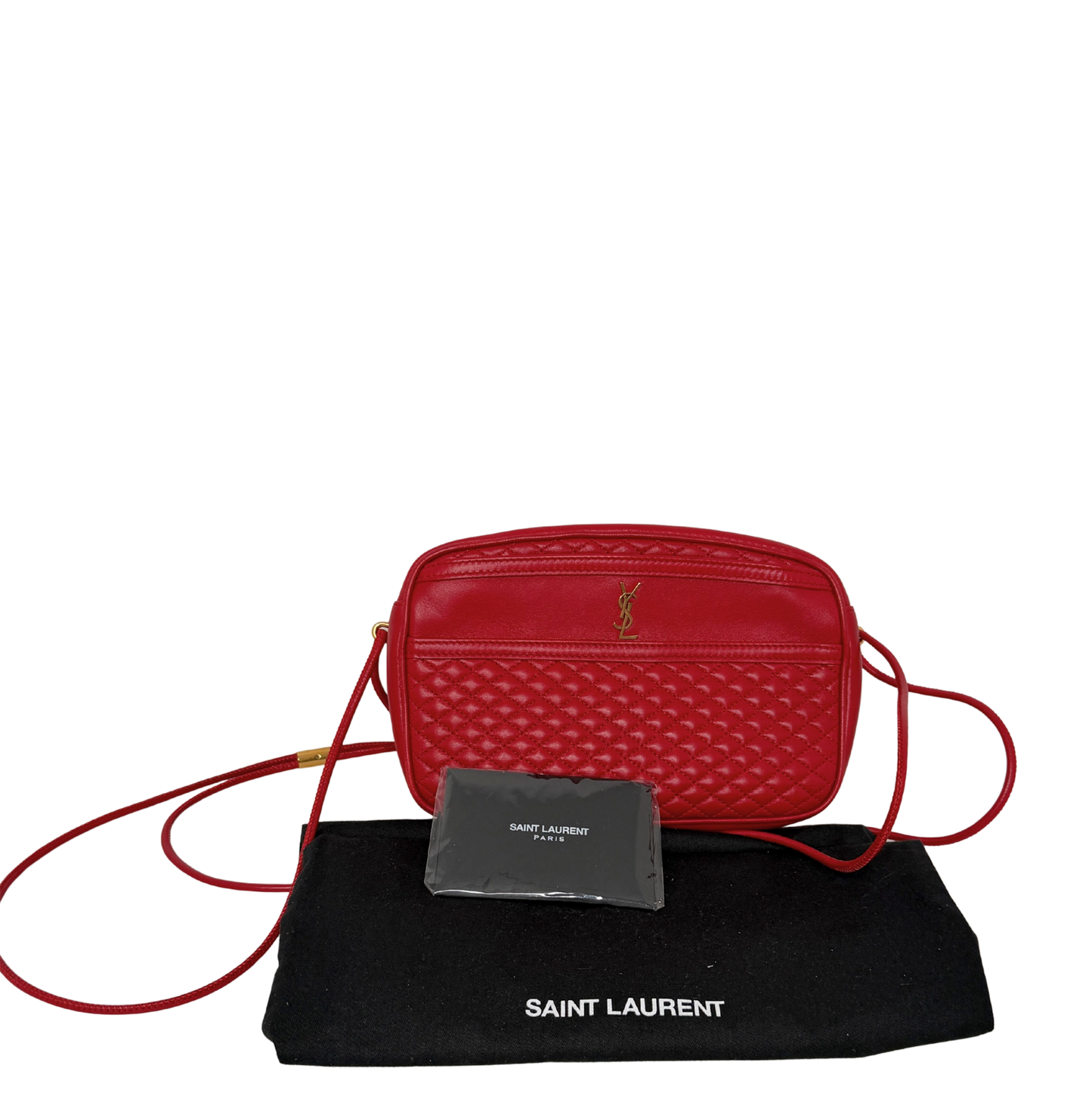 Saint Laurent Victoire Camera Bag rot Lammleder / sehr gut Saint Laurent