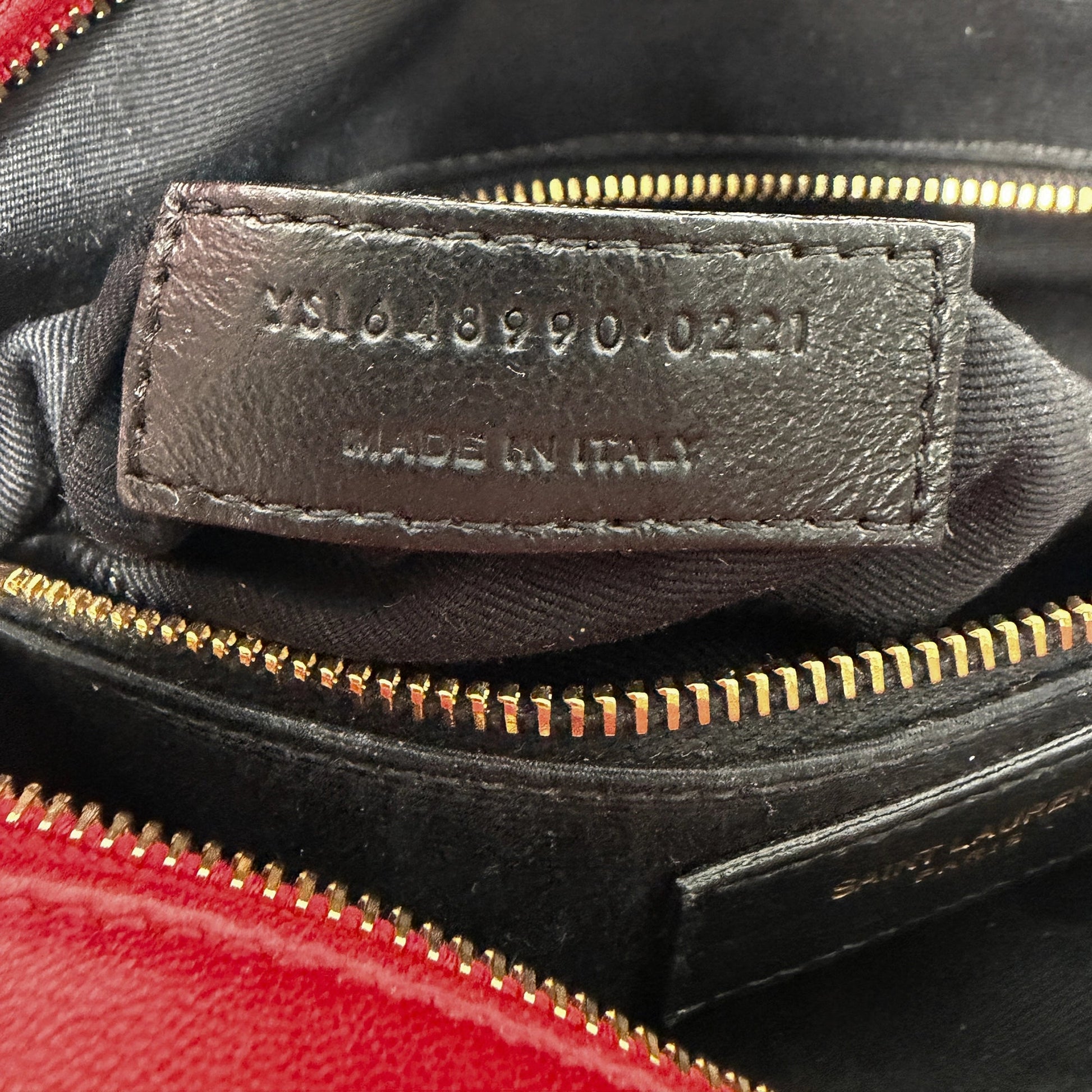 Saint Laurent Victoire Camera Bag rot Lammleder / sehr gut Saint Laurent