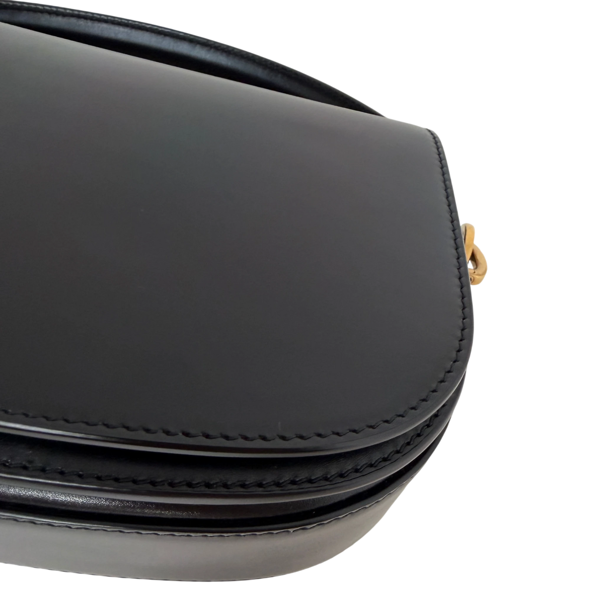 Saint Laurent Voltaire Small Boxleder Schwarz Gold Saint Laurent