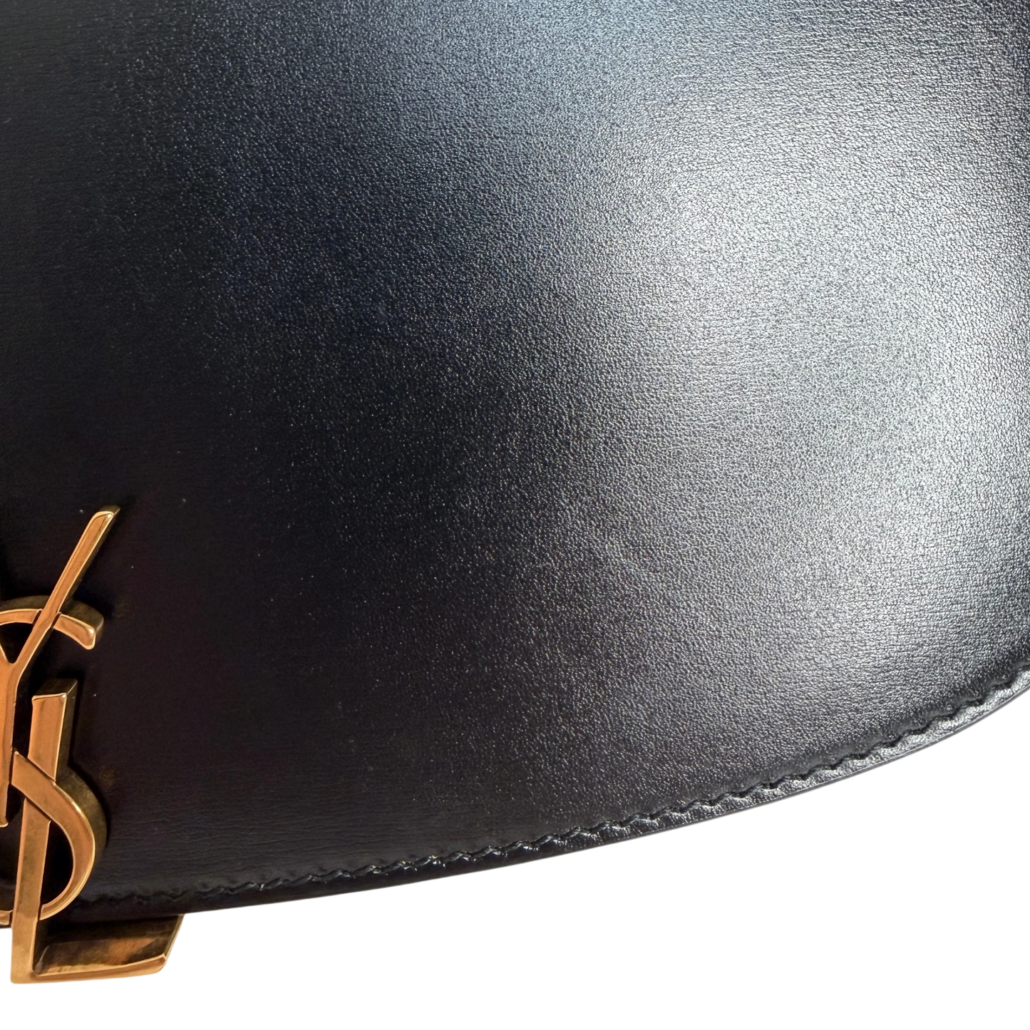 Saint Laurent Voltaire Small Boxleder Schwarz Gold Saint Laurent