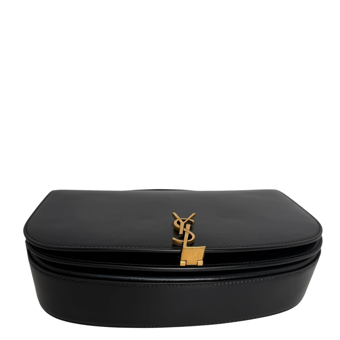Saint Laurent Voltaire Small Boxleder Schwarz Gold Saint Laurent
