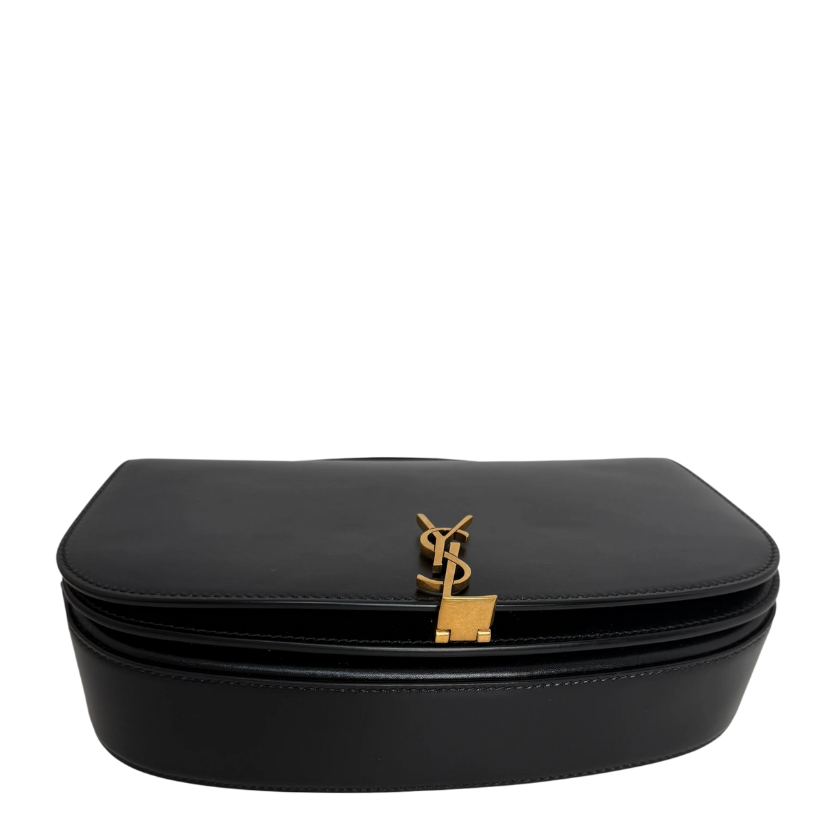 Saint Laurent Voltaire Small Boxleder Schwarz Gold Saint Laurent