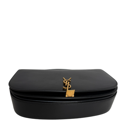 Saint Laurent Voltaire Small Boxleder Schwarz Gold Saint Laurent