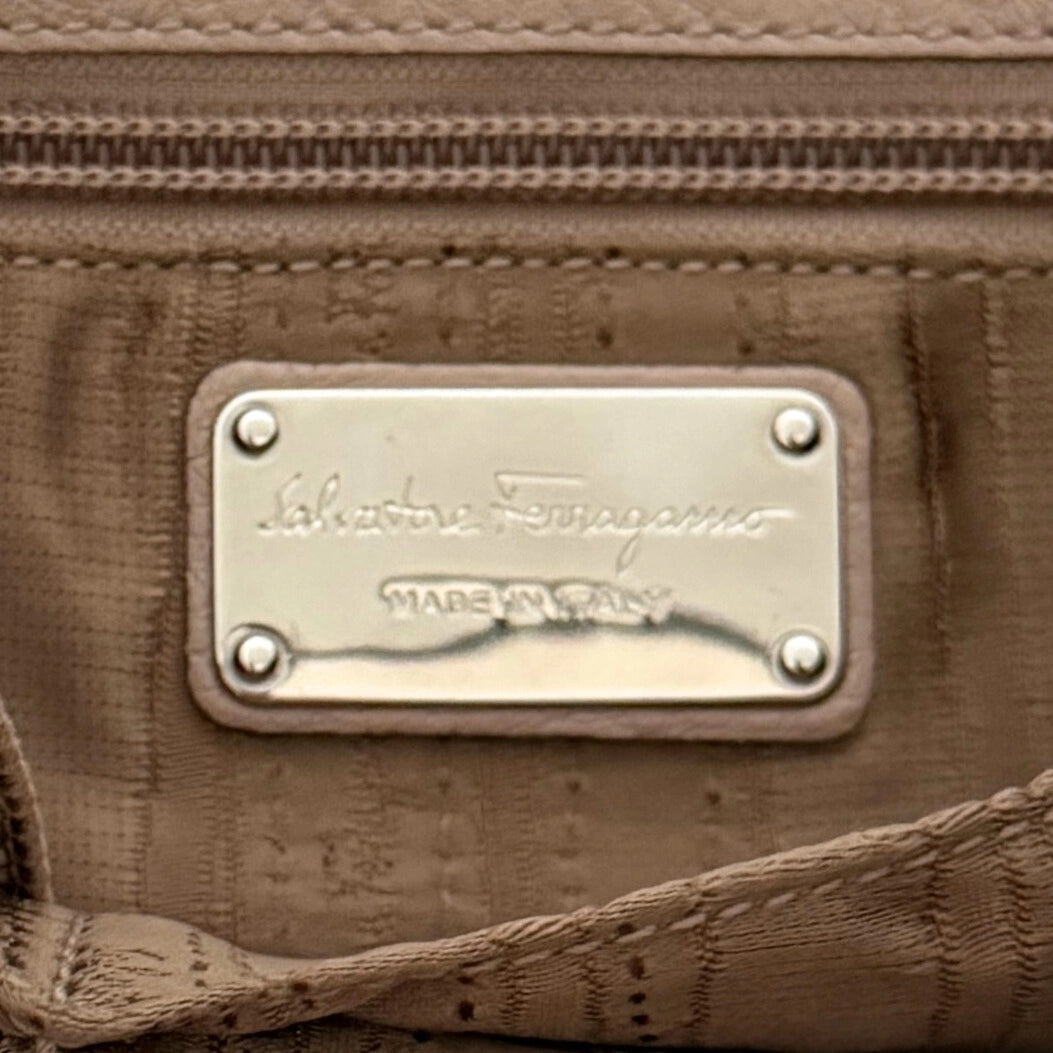 Salvatore Ferragamo Sofia Satchel Bag Beige / sehr gut Salvatore Ferragamo