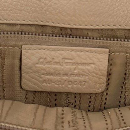 Salvatore Ferragamo Sofia Satchel Bag Beige / sehr gut Salvatore Ferragamo
