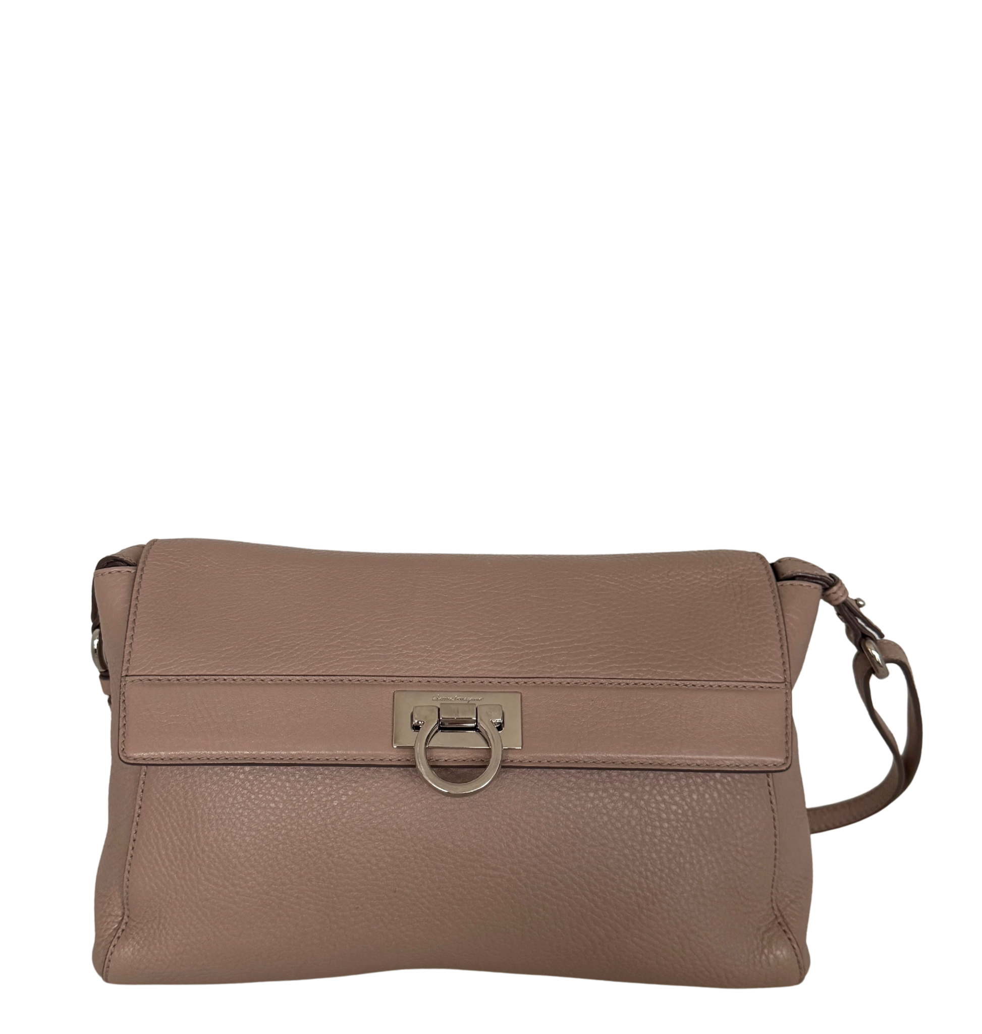 Salvatore Ferragamo Sofia Satchel Bag Beige / sehr gut Salvatore Ferragamo