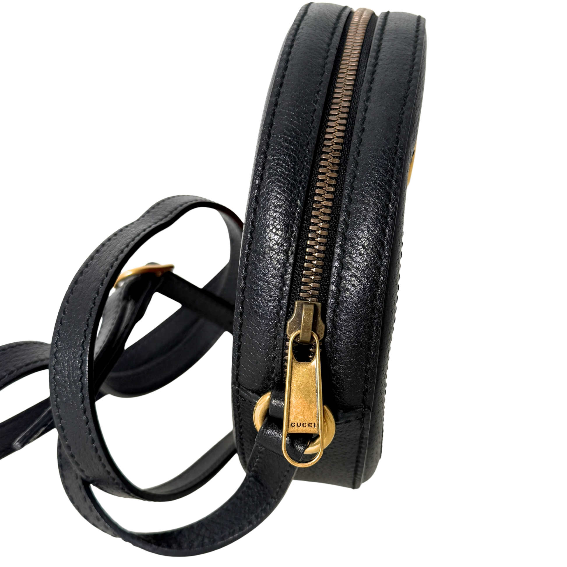 Gucci Runde GG Umhängetasche Velvet Rot Fullset / neuwertig Gucci