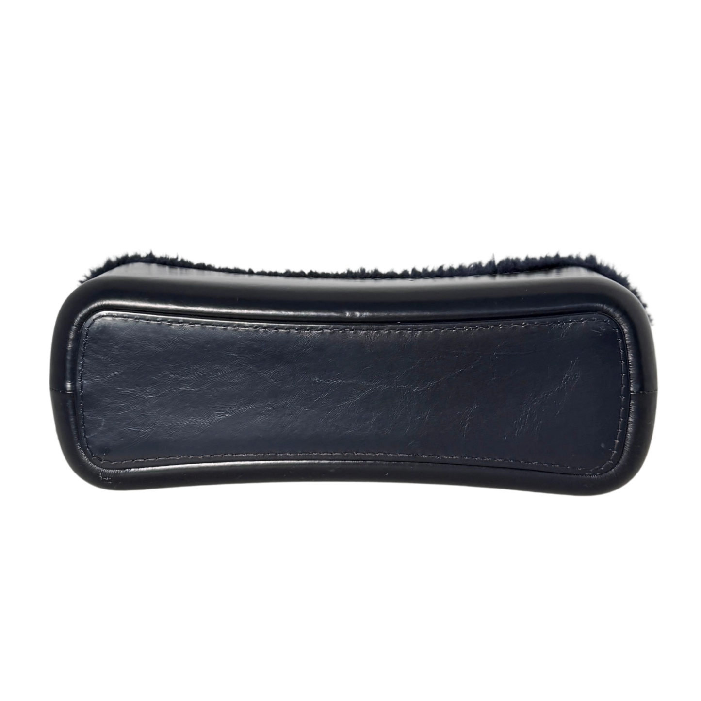 Chanel Gabrielle Hobo Bag klein Shearling Dunkelblau / gut Chanel