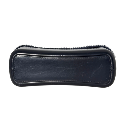 Chanel Gabrielle Hobo Bag klein Shearling Dunkelblau / gut Chanel