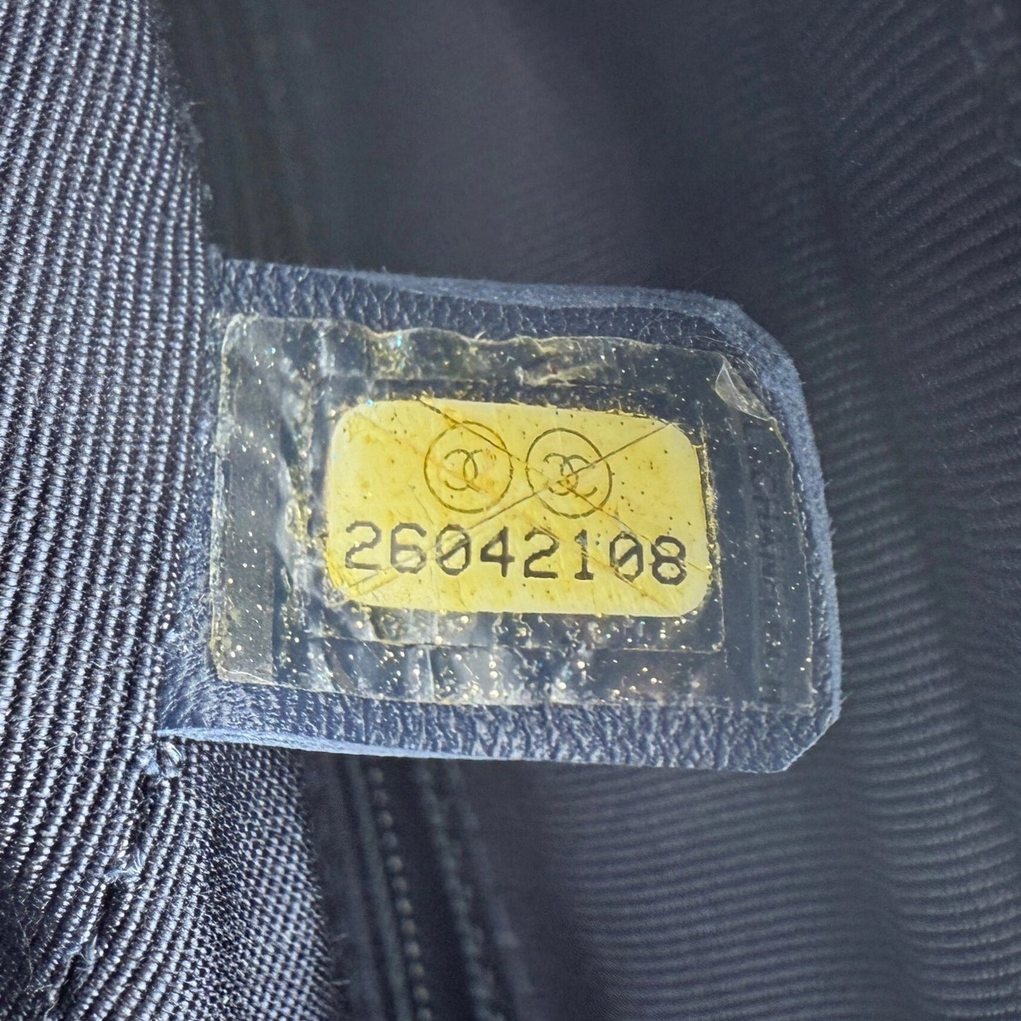 Chanel Gabrielle Hobo Bag klein Shearling Dunkelblau / gut Chanel