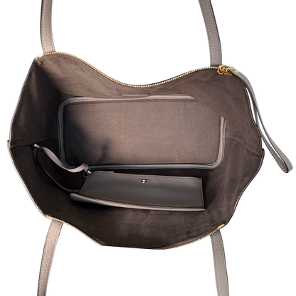 Salvatore Ferragamo City Tote Bag mittelgroß Grau / sehr gut