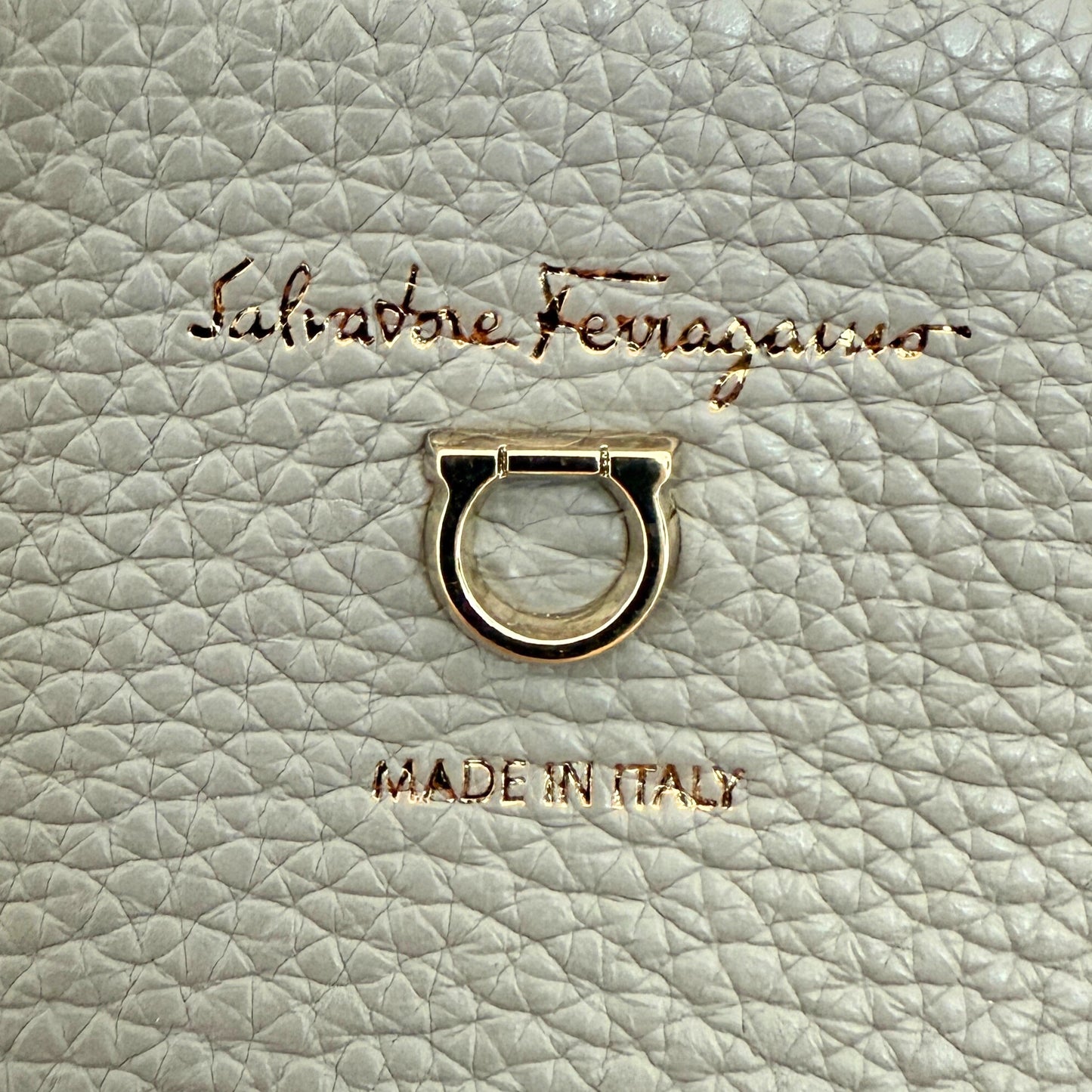 Salvatore Ferragamo City Tote Bag mittelgroß Grau / sehr gut
