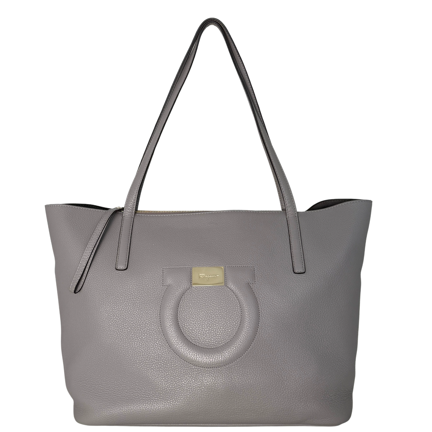 Salvatore Ferragamo City Tote Bag mittelgroß Grau / sehr gut
