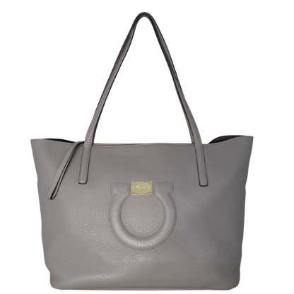 Salvatore Ferragamo City Tote Bag mittelgroß Grau / sehr gut