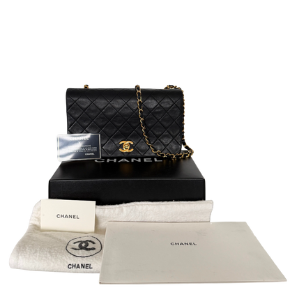 Chanel Timeless Single Flap Small Lammleder Schwarz / gut Chanel