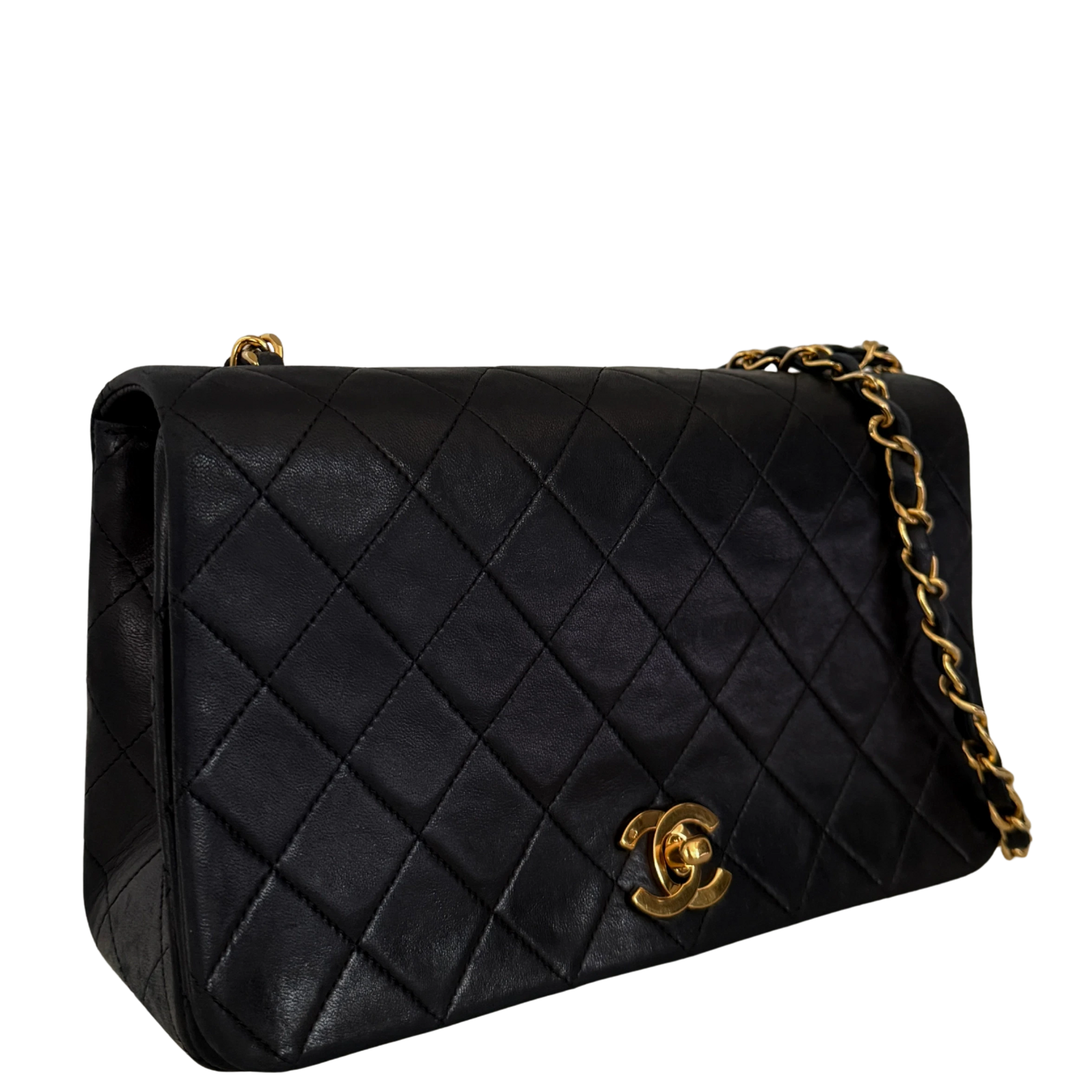 Chanel Timeless Single Flap Small Lammleder Schwarz / gut Chanel