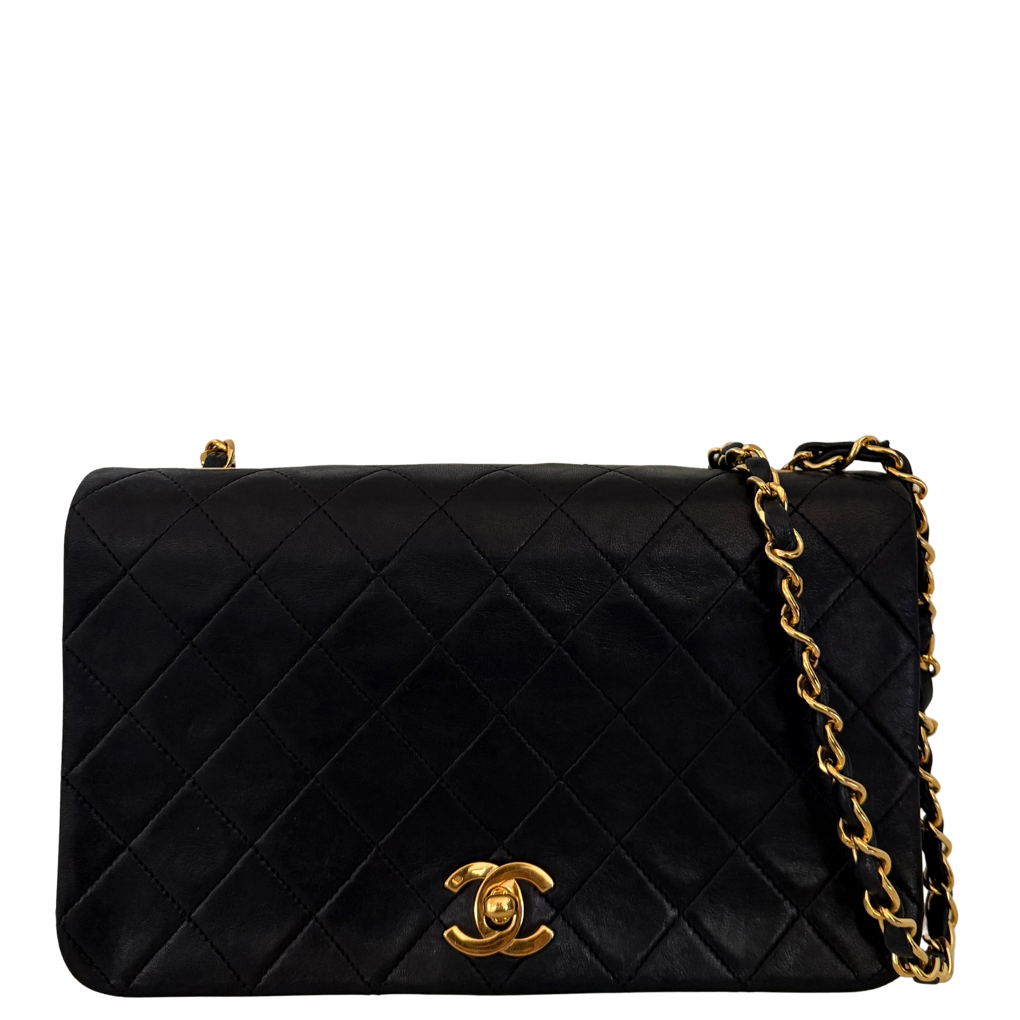 Chanel Timeless Single Flap Small Lammleder Schwarz / gut Chanel