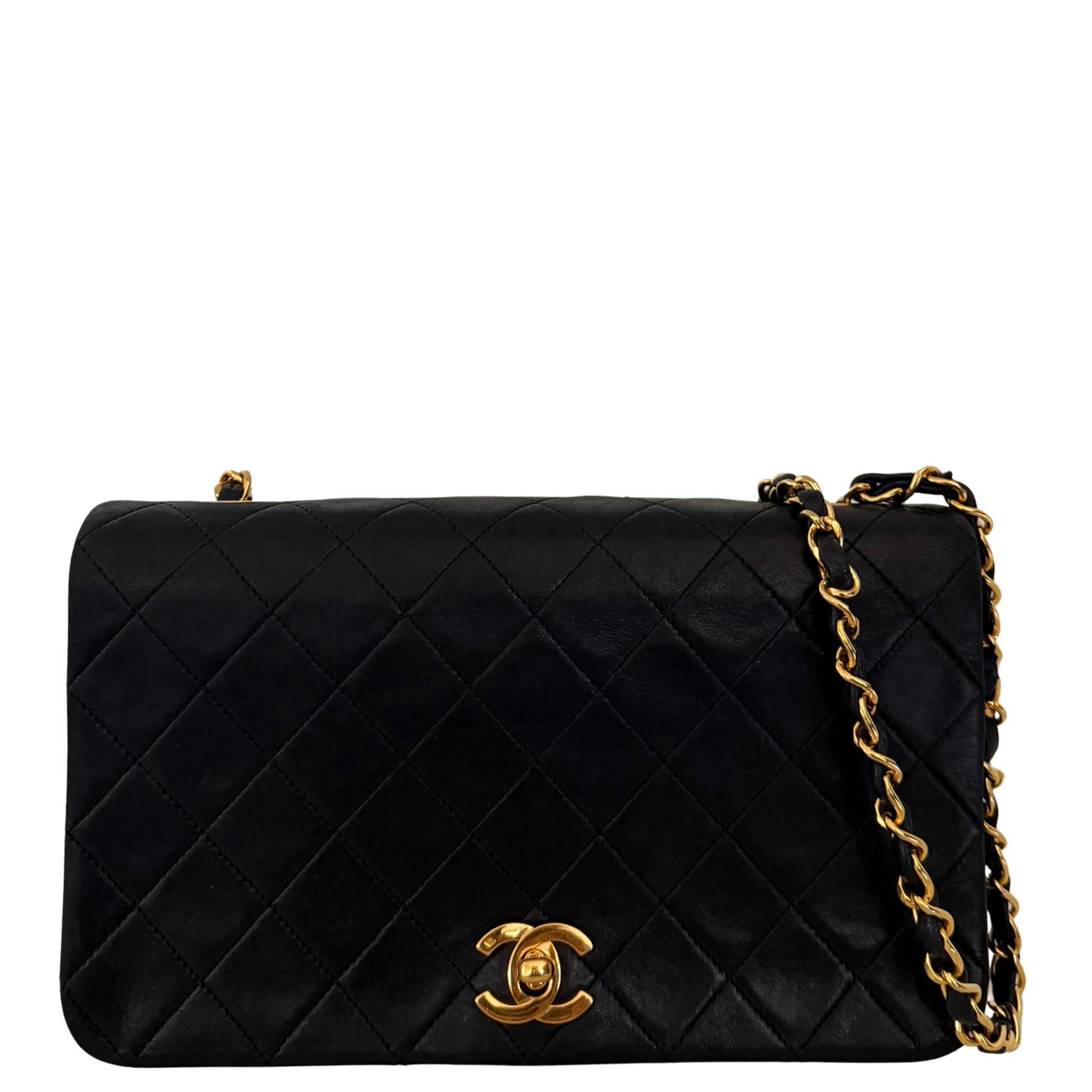 Chanel Timeless Single Flap Small Lammleder Schwarz / gut Chanel