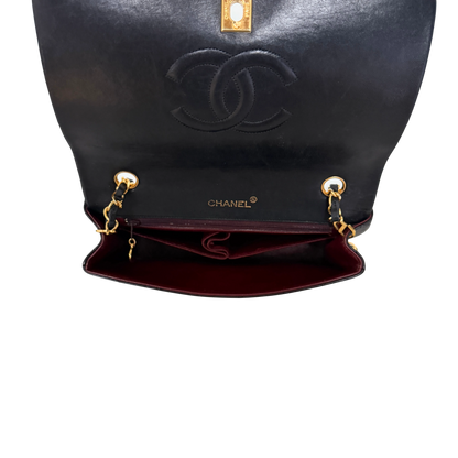 Chanel Timeless Single Flap Small Lammleder Schwarz / gut Chanel