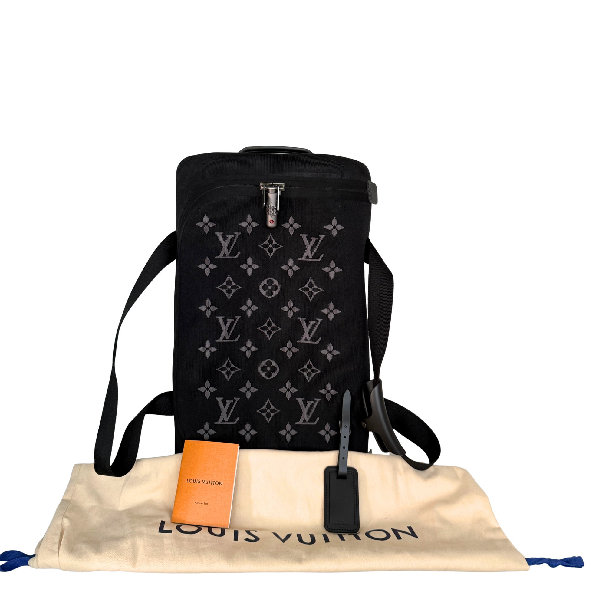 Louis Vuitton Horizon Soft Jacquard Duffle 55 Reisetasche M20125 Schwarz / neuwertig Louis Vuitton