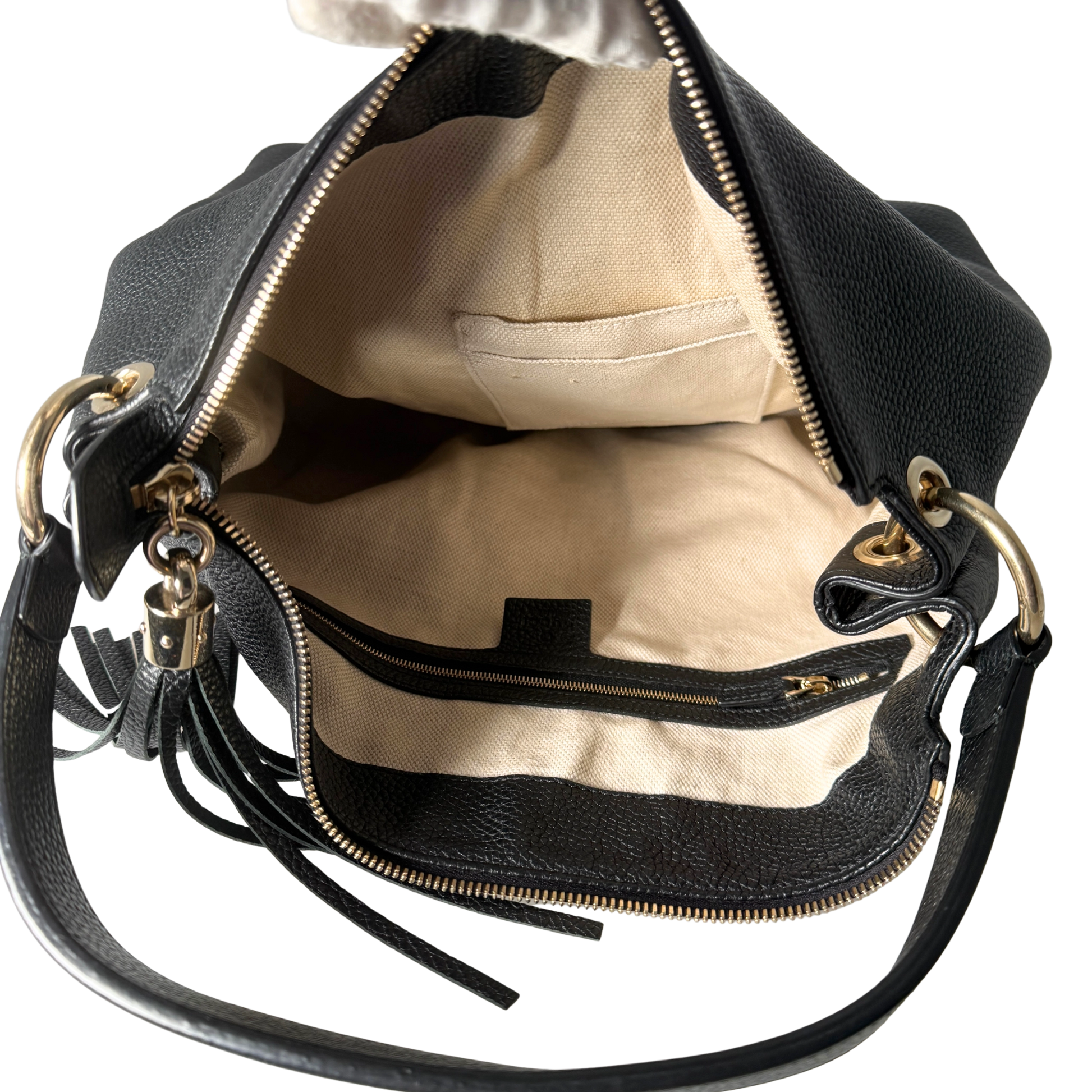 Gucci Soho Hobo Bag Schwarz / sehr gut Gucci