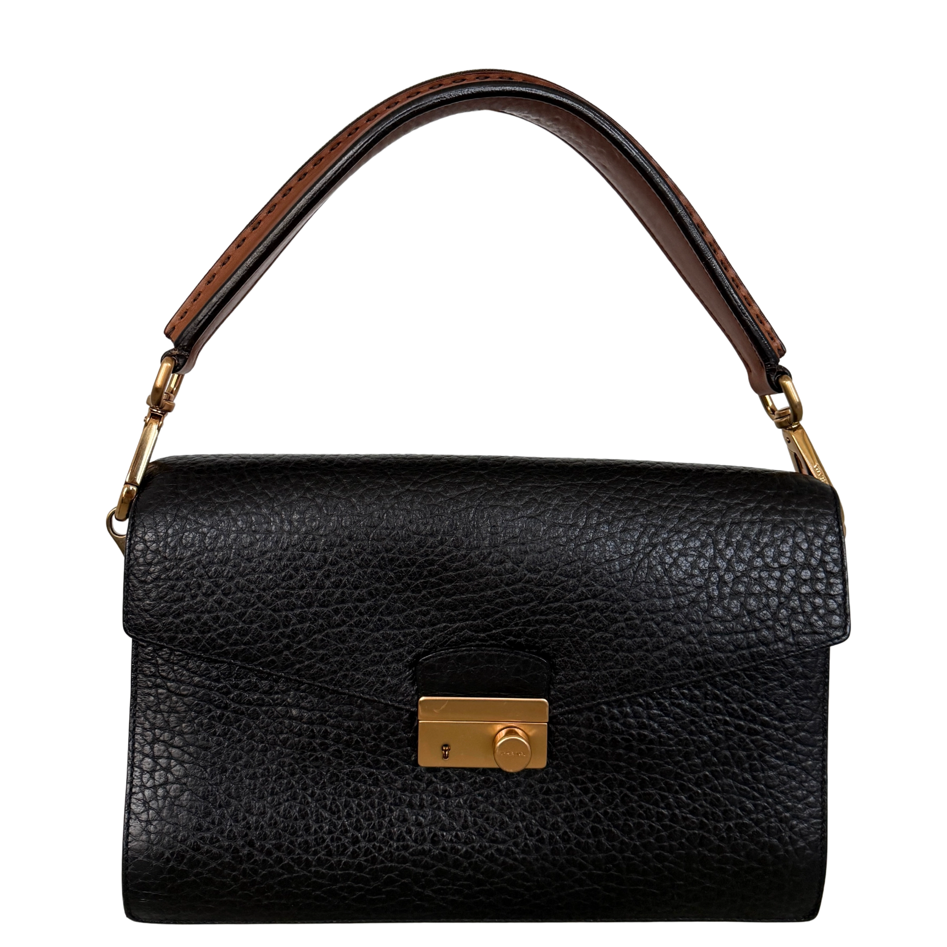 Prada Sound Schultertasche Schwarz / sehr gut Prada