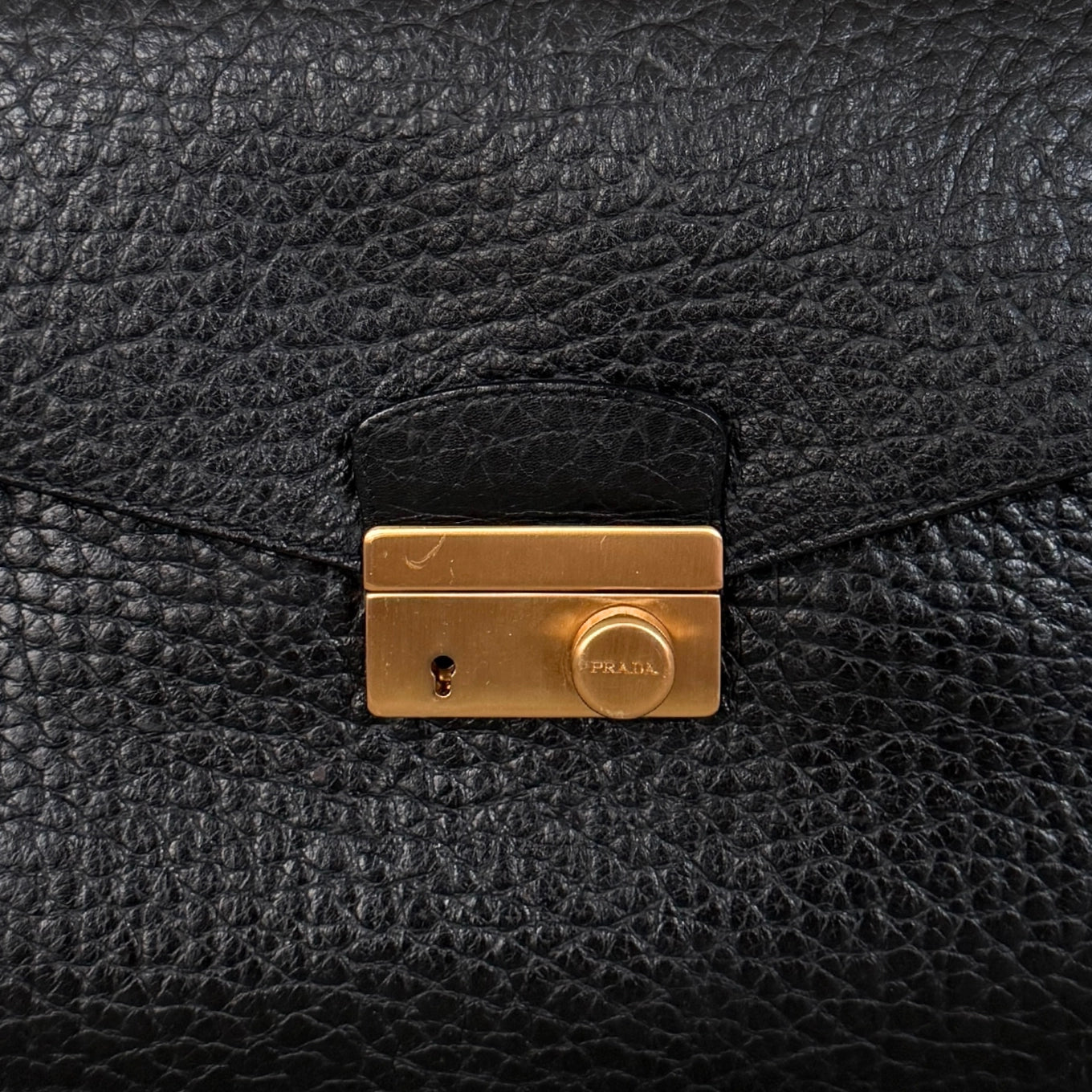 Prada Sound Schultertasche Schwarz / sehr gut Prada