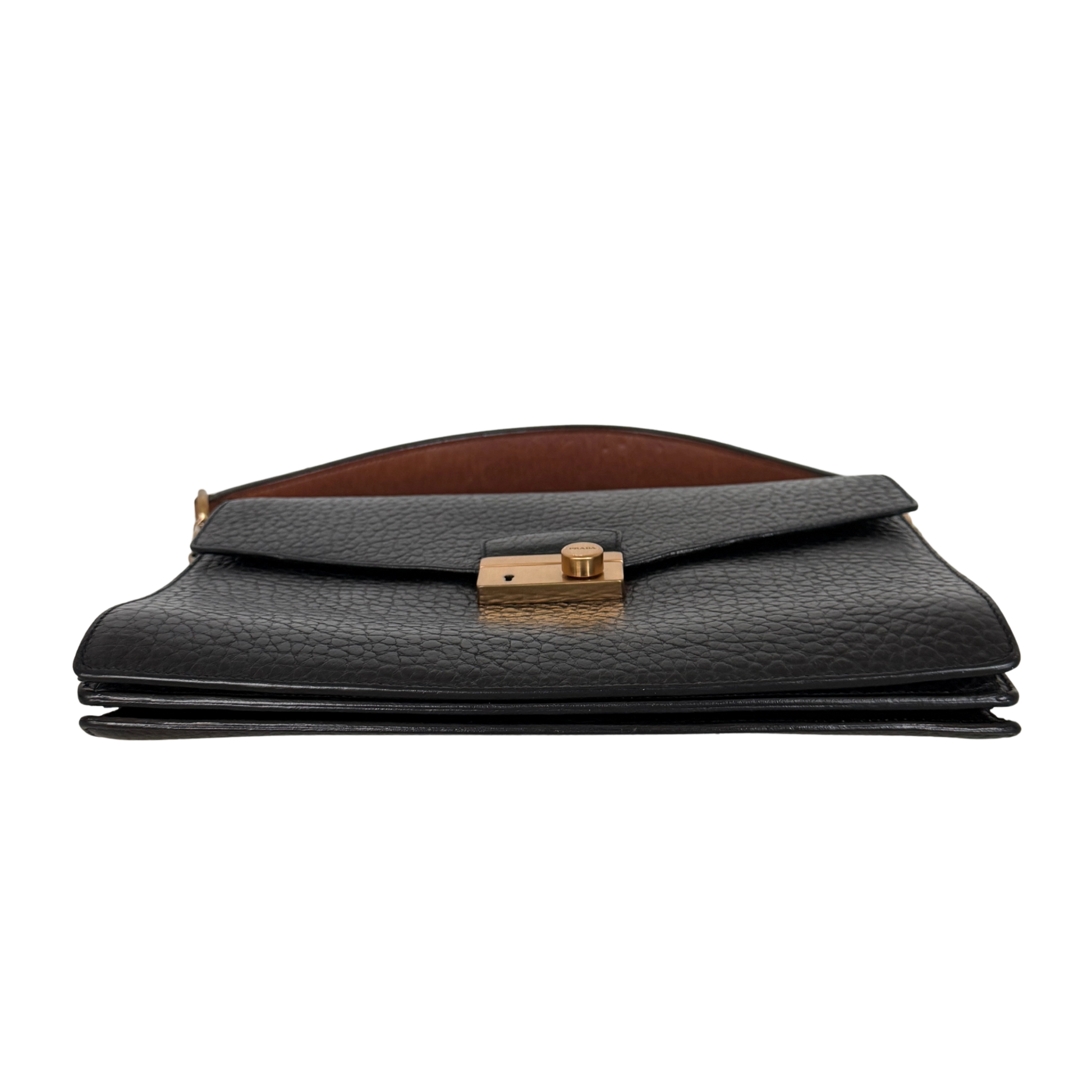 Prada Sound Schultertasche Schwarz / sehr gut Prada