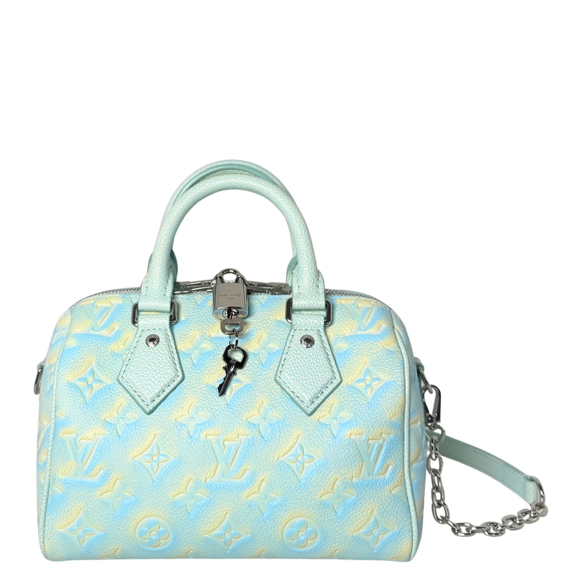 Louis Vuitton Speedy Bandoulière 20 Stardust M46092 Wassergrün / neuwertig Louis Vuitton